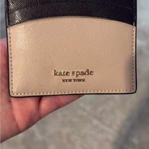 Kate Spade Black and Cream Card Holder